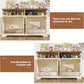 Cat Litter Box Enclosure for 2 Cats, 47" Hidden Litter Box Furniture Cat Washroom with Double Large Room, Farmhouse Indoor Litter Box Cabinet TV Stand, White