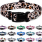 Mercano Adjustable Dog Collar - Special Design Patterns, Soft Nylon Comfortable Durable Pet Collar for Small Medium Large Dogs (M, Leopard)
