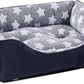 GASUR Large Dog Bed, Rectangle Washable Pet Beds, Orthopedic Dog Sofa Bed, Durable Pet Cuddler Anti-Slip Bottom, Soft Calming Sleeping Warming Puppy Bed (L (35"x 25"x 9"), Black)