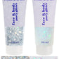 MEICOLY Clear White and Silver Body Glitter Set, Mermaid Face Glitter Gel, Singer Concerts Festival Rave Accessories, Chunky Sequins Glitter Paint for Women and Kids, Sparkling Makeup