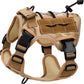 Heavy-Duty Tactical Dog Harness for Large Dogs, No Pull Adjustable Reflective Pet Vest with Molle System, K9 Military-Grade Control for Service Training, Outdoor & 10+ Breeds, Desert Camo, Small