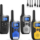 Wishouse Walkie Talkies for Adults Long Range-Rechargeable 4 Pack 2 Way Radios, Hiking Accessories Camping Gear Xmas Birthday Gift for Kids Family with Lamp,SOS Siren,NOAA Weather Alert,Easy to Use