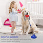 Aggressive Chewer Dog Toys - Rope Toys with Suction Cup, Teething Treats & Puzzle Food Dispensing Ball (Navy Blue)