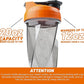 HELIMIX 1.5 Vortex Blender Shaker Bottle Holds Upto 20oz | No Blending Ball or Whisk | USA Made | Portable Pre Workout Whey Protein Drink Shaker Cup | Mixes Cocktails Smoothies Shakes | Top Rack Safe