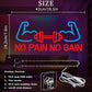 No Pain No Gain Neon Sign for Gym Decor Gym Neon Light Muscle Led Neon Sign Dumbbell LED Neon Light Weightlifting Neon Lights Fitness Club Neon Signs for Gym Fitness Club Store Decoration