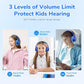 EarFun K4 Kids Bluetooth Headphones, Wireless Headphones with LED Lights, 74/85/94dBA Volume Limited, Built-in Mic, 90H Playtime, Bluetooth 5.4 Over Ear Headphone for iPad/Tablet/PC/School
