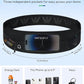WATERFLY Running Belt Fanny Pack: Slim Waist Bag for Men Women, Workout Fitness Phone Holder for Exercise Marathon Jogging-Black