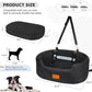 Dog Car Seat for Medium Dogs Up to 50 lbs, Pet Booster Seat for Cars SUVs and Trucks, Travel Dog Bed with Safety Strap, Thick Cushion, Non-Slip Base, Washable and Portable (Black)
