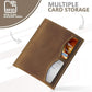 WANDERINGS Leather Passport Holder - Ideal for Travel - Handmade Genuine Leather Wallet with Passport Pocket and Card Slots - RFID Blocking for Security Against Data Theft