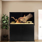 REPTI ZOO 50 Gallon Reptile Tank, 36" X 18" X 18" Reptile Terrarium, Black-Tinted ECO Glass Enclosure with Sliding Door & Mesh Top, Secure & Low-Stress Habitat for Bearded Dragon, Gecko, Snake, Lizard