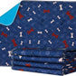 Washable Pee Pads for Dogs + Pet Grooming Gloves - Waterproof & Non-Slip Fast Absorbing Puppy Potty Training Pads,Reusable Whelping Pads, Pee Pad for Guinea Pig Cage,Dog Playpen Mat