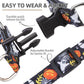 PUPTECK No Pull Dog Harness Soft Adjustable Basic Nylon Step in Puppy Vest Outdoor Walking with ID Tag, Halloween, M