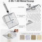 Stainless Steel Litter Box, Extra Large Litter Boxes for Big Cats, XL Metal Cat Litter Box with Lid, Anti-Urine Leakage, Non-Sticky, Include Cat Mat and Litter Scoop
