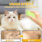 Rechargeable 3in1 Self-Cleaning Steam Grooming Brush for Cat and Dog Shedding - 2 Gears for Long/Short Hair - Green