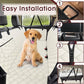 Dog Car Seat Cover, Durable Waterproof Scratch Proof Nonslip Dog Hammock, Pet Back Seat Covers with Pocket for Cars SUVs and Trucks - L, Beige/Black