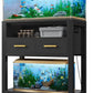 20-29 Gallon Aquarium Stand with Stable Metal Frame & Power Outlet, Heavy-Duty Fish Tank Stand with Waterproof Mat, 550LBS Capacity Storage Cabinet, Black