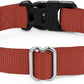 Mikivery Nylon Dog Collar with Quick Release Buckle Soft Adjustable Sturdy for Small Medium Large Dogs Brick,M