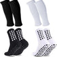 2 Set Grip Soccer Socks and Shin Guard Sleeves Non Slip Soccer Sleeve Socks for Men Women