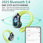 Wireless Earbuds, 2025 Bluetooth 5.4 Headphones Sport, Bluetooth Earbuds with ENC Noise Canceling Mic, 50H Stereo Wireless Headphones IP7 Waterproof with Earhooks, Dual LED Display for Workout/Running
