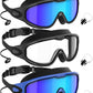 NSSIW Goggles Swimming Adult Swim-Goggles: Wide View with UV400 Protection Anti Fog No Leak for Men and Women 3 Pack