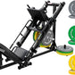RitFit Adjustable Leg Press and Hack Squat Machine with Weight Plate Set, Professional Home Gym Equipment with Linear Bearings, Specialized for Complete Lower Body Workouts and Weight Storage Posts