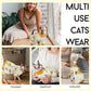 DENTRUN Cat Surgery Recovery Suit Female Male Soft Onesie, Kitten Surgical Collar Cone Alternative Shirt, Abdominal Wounds Anti-Licking Pajama for Small Pets Spay, Cat Body Suit Post Surgery