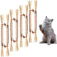 Silvervine Sticks for Cats 8 Pack Natural Cat Chew Toy Teeth Cleaning Edible Matatabi Dental Care Kitty Chew Sticks Catmint Cat Nip Treat Stick for Bored Indoor Kitty Calm Anxiety and Stress