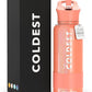 Coldest Insulated Water Bottle with Straw Lid - Stainless Steel Metal Insulated Bottle for Men & Women (Pink Froze Glitter, 32 oz)