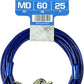 BV Dog Tie Out Cable 25 Feet - Heavy Duty Dog Lead Up to 60 Pounds - Reflective & Rust-Free with Quick Release Swivel Clips & 360° Rotating Clasp - Tangle-Free Dogs Runner for Yard (Blue, Single)