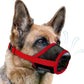 Dog Muzzle, Soft Air Mesh Muzzle for Small Medium Large Dogs Anti Biting Barking Chewing, Breathable Drinkable Adjustable Loop Pets Muzzle for German Shepherd Husky Labrador Retriever (Red,L)