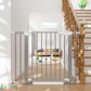 Cumbor 29.7"-40.6" Baby Gate for Stairs, Mom's Choice Awards Winner-Dog Gates for Doorways, Pressure Mounted Auto-Close Pet Gates for Dogs Indoor, Safety Child Gate with Easy Walk Thru Door, Gray