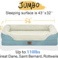 Washable Orthopedic Large Dog Bed - Removable Orthopedic Dog Bed XL with Bolster Extra Large Dogs Beds with Washable Cover Non-Slip Bottom