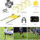 Agility Ladder Speed Agility Training Equipment,1 Agility Ladder 20ft,4 Hurdles,Training Soccer Cones,Jump Rope,Running Parachute, Agility Training Equipment for Kids Youth Adul
