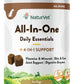 NaturVet All-in-One Dog Supplement - for Joint Support, Digestion, Skin, Coat Care – Dog Multivitamins with Minerals, Omega-3, 6, 9 – Wheat-Free Vitamins for Dogs – 120 Soft Chews