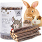 330g Natural Apple Sticks Rabbit Chew Toys, Bunny Teething Toys, Easy to Store in Jar, Ideal for Rabbit, Guinea Pig, Hamster, Chinchilla, Chipmunks, Squirrels, Gerbils and other Small Animals