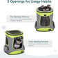 Petsfit Pet Backpack Carrier Easy-Fit Dog Travel Backpack Carrier for Hiking Walking Cycling Suitable for Small Medium Dogs Cats and Rabbits up to 22 Pounds, Green