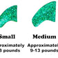 40 Pack Soft Nail Caps for Cat Claws Seafoam Glitter Large