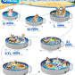 Dog Pool for Large Dogs, Foldable Plastic Pool for Dogs Slip-Resistant (XL - 63'' x 12'')
