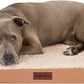 FurHaven Orthopedic Dog Sofa Bed – Memory Foam Couch with Bolsters, Textured Plush & Water-Resistant Cover, Washable Cover, Joint Support - Camel, Large