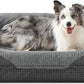 INVENHO Orthopedic Large Dog Bed, Egg-Crate Memory Foam Dog Couch with Washable Removable Cover, Waterproof Lining and Nonskid Bottom