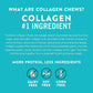 Collagen Rolls - 6" Collagen Rolls for Dogs - Long Lasting Healthy Joint Support - Rawhide Alternative - Skin & Coat Health - Made with Real Chicken, Value Pack, 15 Bags, 60 Count
