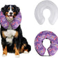 CuteBone Inflatable Dog Cone with Removable Soft Fleece Covers for Small/Medium/Large Dogs and Cats Neck Donut Collar After Surgery GWB06L