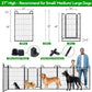 Dog Playpen Outdoor 24 Panels Heavy Duty Dog Fence 40" Height Anti-Rust with Doors Portable for RV Camping Yard, Total 54FT, 227 Sq.ft, Snowy Black