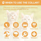 4 Pcs Cat Calming Collar Adjustable Lavender Scent Relaxing Cat Collar with 2 Pendant for Puppies Reduce Stress Aggression Anxious, up to 15 Inches(Orange)