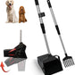 Pooper Scooper Metal 38" Long Adjustable Handle Swivel Bin & Rake for Large & Small Dogs Non-Breakable Dog Poop Scooper Easy to Clean Pet Waste Use on Grass, with 20 Waste Bags