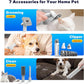 Dog Grooming Kit & Dog Hair Vacuum,15000 Pa Powerful Suction, Pet Grooming Vacuum Removes 99% Pet Hair, Includes Clippers, Brush, Nail Trimmer Grinder, Stainless Steel