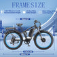52V Electric Bike for Adults, 38MPH 26” Fat Tire Dirtbike 6000W Peak, AWD Ebike Dual Motor,26AH Removable Battery Fast Full Hydraulic Brake