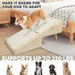 Dog Stairs for Small Dogs and Cats – 2-in-1 Dog Ramp for Bed and Couch, 16.5'' Foldable Wooden Pet Steps, Sturdy Multi-Use Split Ottoman Design, Beige