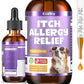 Dog Allergy Relief Drops, Skin & Coat Support with Fish Oil and Omega-3, Natural Immune Supplement for Dogs – Seasonal Allergy & Itchy Skin Care – Soothes Sensitive Skin, Itch Relief for Dog, 2 Fl oz