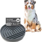 The Slowdown Bowl Silicone Slow Feeder for Dogs & Puppies, Slow Eating, Modern Lick Mat Design, Reduces Gulping, Fits 2 Cups 7.5” Across x 1.5” Tall, Mealtime Challenge, Medium-Charcoal